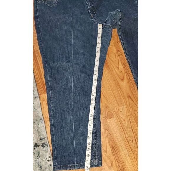 Just My Size Jeans 24W Women's Short Dark Blue Embroidered JMS Classic Fit - Picture 9 of 9